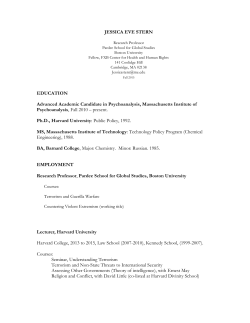 jessica eve stern - Boston University