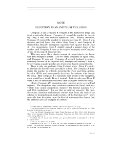 deception as an antitrust violation