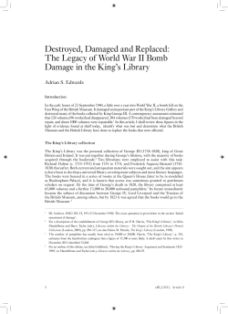 Destroyed, Damaged and Replaced: The Legacy of World War II