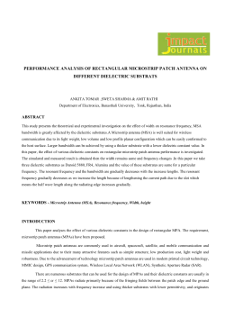 performance analysis of rectangular microstrip patch antenna on