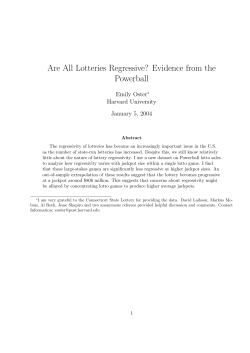 Are All Lotteries Regressive? Evidence from the Powerball