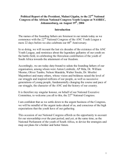 22nd National Congress: Political Report