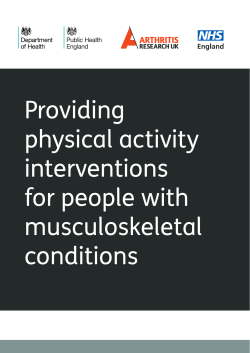 Providing physical activity interventions for people with