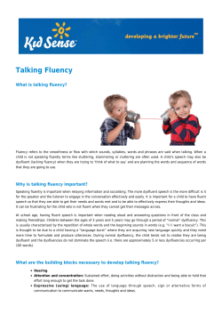Talking Fluency - Kid Sense Child Development