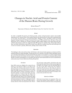 Changes in Nucleic Acid and Protein Content of the Human Brain