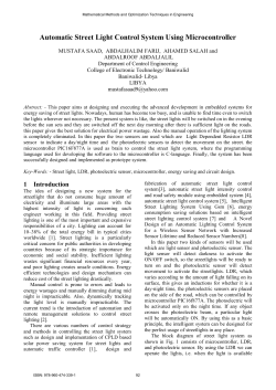 Automatic Street Light Control System Using