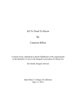 Ye Need to Know - Integral Program