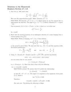 Solutions to the homework, 3.7 and 3.8