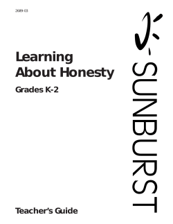 Learning About Honesty Grades K-2