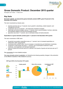 Gross Domestic Product: December 2015 quarter