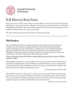 Philip R. Dankert - DigitalCommons@ILR