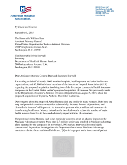 letter - Advancing Health in America