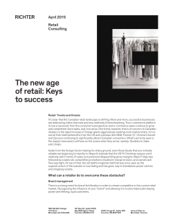 The new age of retail: Keys to success