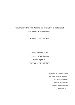 From Tristan to Don Juan: Romance and courtly love in the fiction of