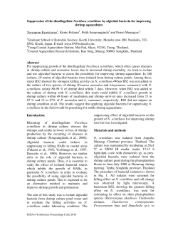 Suppression of the dinoflagellate Noctiluca scintillans by