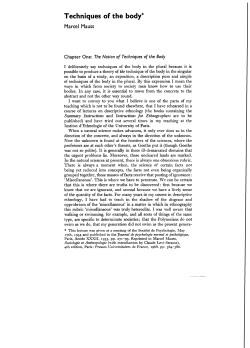 Techniques of the Body