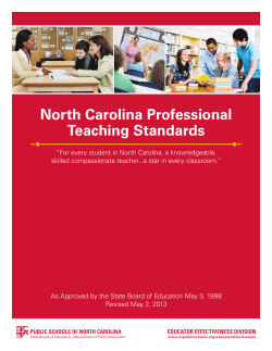 North Carolina Professional Teaching Standards