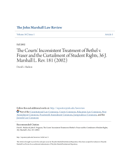 The Courts` Inconsistent Treatment of Bethel v. Fraser and the