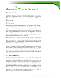 Chapter 2 &ndash; What is Biomass?