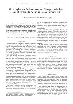 Geomorphic and Sedimentological Changes in the East Coast of