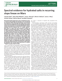 Spectral evidence for hydrated salts in recurring slope lineae on Mars