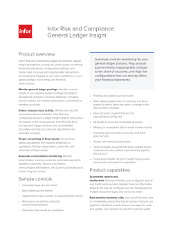 Infor Risk and Compliance General Ledger Insight