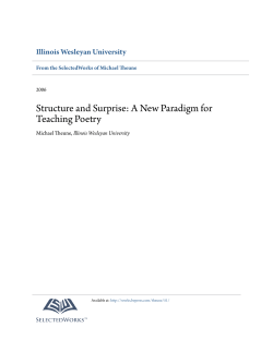 Structure and Surprise: A New Paradigm for