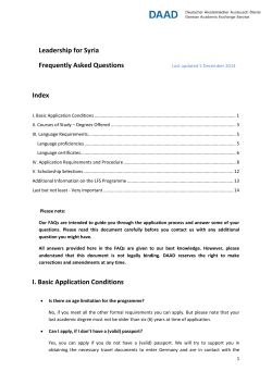 Leadership for Syria Frequently Asked Questions