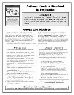 National Content Standard in Economics Goods and Services
