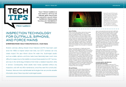 InspectIon technology for outfalls, sIphons, and force MaIns