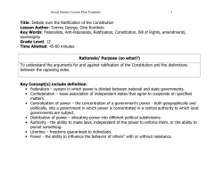 Debate over the Ratification of the Constitution