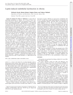 Leptin-induced endothelial dysfunction in obesity - AJP