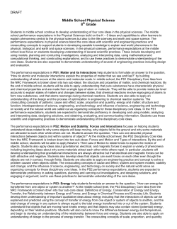 DRAFT Middle School Physical Science 8 Grade