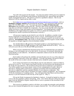 Organic Qualitative Analysis