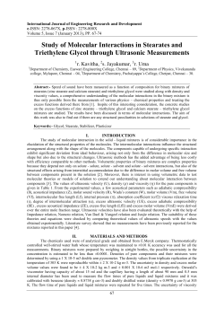 Study of Molecular Interactions in Stearates and Triethylene Glycol