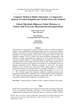 Computer Phobia in Higher Education