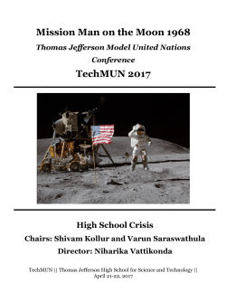 Mission Man on the Moon 1968 TechMUN 2017