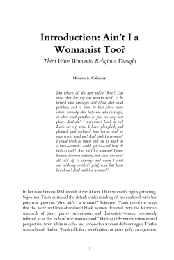 Ain`t I a Womanist Too?