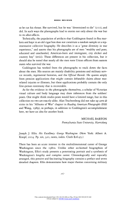 His Excellency: George Washington by Joseph J. Ellis