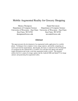 Mobile Augmented Reality for Grocery Shopping