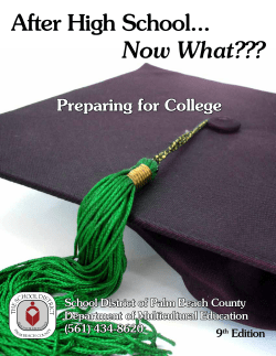 Now What??? - The School District of Palm Beach County