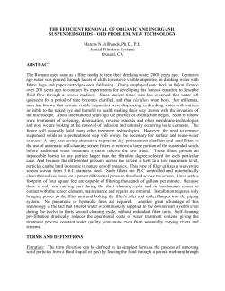 THE EFFICIENT REMOVAL OF ORGANIC AND