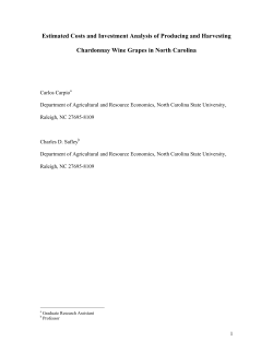 Estimated Costs and Investment Analysis of Producing and