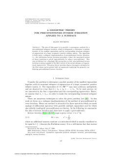 A GEOMETRIC THEORY FOR PRECONDITIONED INVERSE
