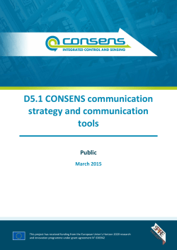 D5.1 CONSENS communication strategy and communication tools