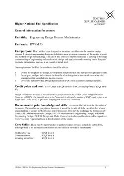 national unit specification: general information