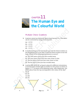 Unit 11(The Human Eye and the Colourful World)