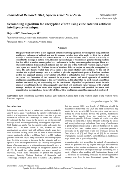 Scrambling algorithm for encryption of text using cube rotation