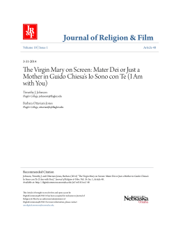The Virgin Mary on Screen: Mater Dei or Just a Mother in Guido