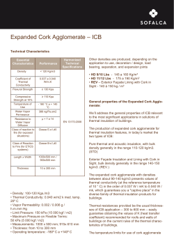 Expanded Cork Agglomerate &ndash; ICB